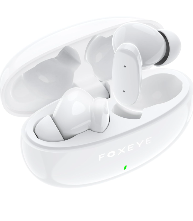 Wireless Earbuds, Bluetooth 5.3 Earbuds Stereo Bass, Bluetooth Headphones in Ear Noise Cancelling Mic, 30 Hour Playtime, USB C Mini Charging Case Ear Buds, 10mm Drivers with Big Bass (White)