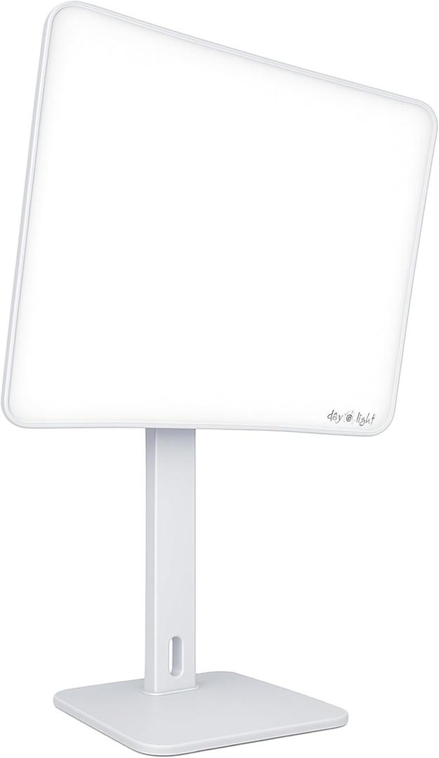Carex Day-Light Elite Bright Sunlight Therapy Lamp, 10000 LUX Therapy Lamp at 12 Inches, LED Bright White Light with Adjustable Height and Brightness Levels for Mood, White