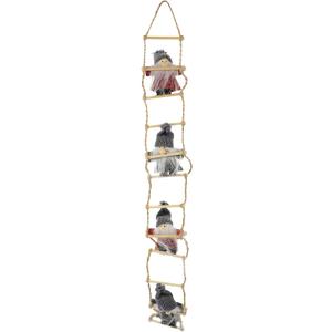 Amosfun Santa Claus Climbing on Rope Ladder Christmas Tree Ornaments Hanging Pendant Plush Swedish Gnome Figurine Ornaments for Christmas Tree Door Wall Decoration