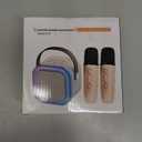 Mini Karaoke Machine for Kids, Portable Bluetooth Speaker with 2 Wireless Microphones, Toddler Music Player Toys, Easter Birthday Gifts for 3, 4, 5, 6, 7, 8, 9, 10, 11, 12+Years Old Girls Boys(Purple)