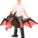 Morph Inflatable Ride-On Dragon Halloween Costume for Adults (Black Dragon Kids)
