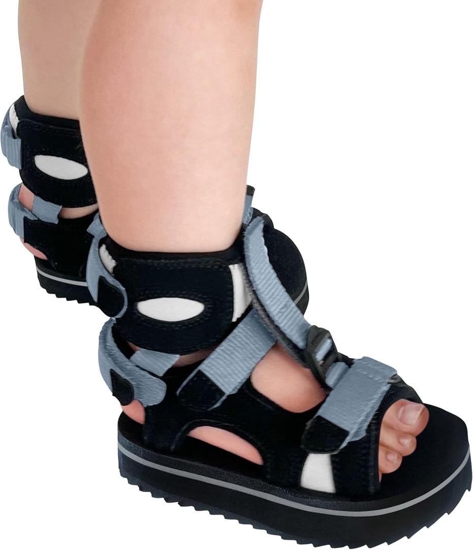 Restpo Toe Walking Sandals for Kids with Idiopathic Toe Walking (ITW)  Orthopedic Sandals for Toddlers with Adjustable Straps, Rigid Sole and Non-Slip Tread for Tip Toe Walking Correction - Size 7