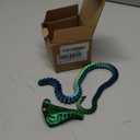 3D Printed Snake,23 Inch 3D Printed Animals,3D Printed Fidget Toys,Home Office Decor Executive Desk Crystal Cobra Toys Green Blue