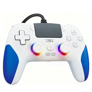 Kamylorus Wired Controller for PS-5/PC, Gaming Controller with Dual Vibration, Programmable/Remap/Turbo/RGB Light, 3.5MM Headphone Jack