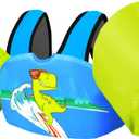 Chriffer Kids Swim Vest Life Jacket for 30-55 Pounds Boys and Girls, Toddler Floaties with Shoulder Harness Arm Wings for 2,3,4,5,6,7 Years Old Baby (C-Light Blue Green)