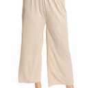 Mad Dog Lounge Women's Pajama Pants, Wide-Leg Cropped Capris, Casual Night Sleep Summer PJ Bottoms for Ladies (M)