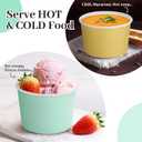 Aodaer 300 Pieces Paper Ice Cream Cups 8 oz Disposable Dessert Bowls 6 Colors Ice Cream Containers Hot and Cold Food Bowls Summer Party Treat Cups for Frozen Yogurt, Dessert, Sundae