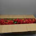 Jexine 360 Pcs 30 Bouquets Artificial Roses Flowers Bulk Fake Roses Flower Bouquets Realistic Silk Faux Rose with Stems for Wedding Home Table Party Decorations(Red)