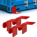 4 Pack Shipping Container Anchors, Shipping Containers Side Twist Lock, Shipping Container Tie Downs, Shipping Container Accessories for Anchoring to Rock Floor or Cement (Red)