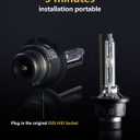 D2S HID Bulbs 4300K Yellow-White Light, 35W High/Low Beam D2S Headlight Bulb Replacement - Pack of 2 | IP67 Waterproof HID Bulbs, All-Weather Safety for Rain & Snow Driving