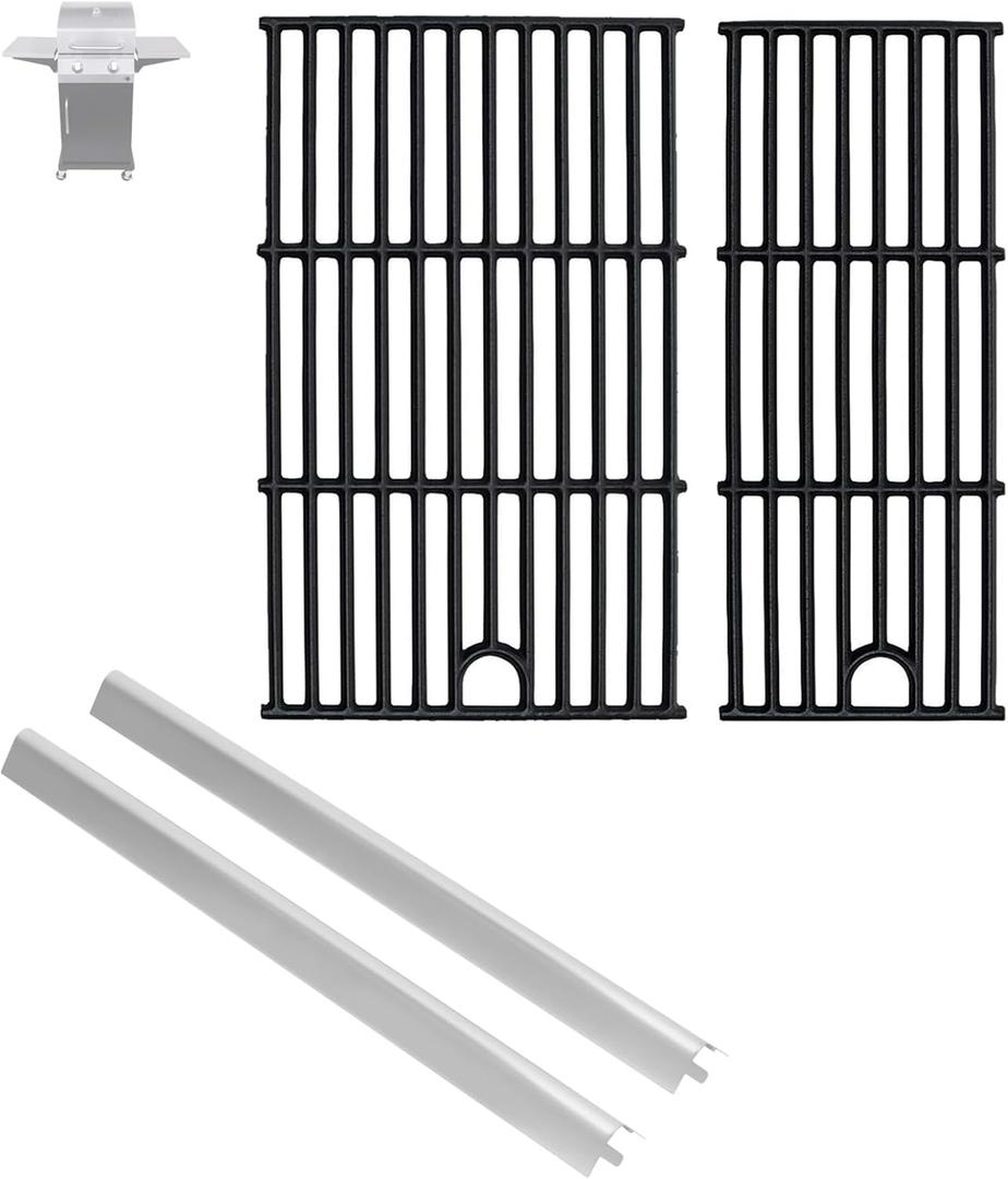 Grill Parts for Charbroil Performance 2 Burner 463630021 463660421 463630422 Cooking Grate & Heat Plate for Charbroil Grill Replacement Parts 463655621 463655021 G426-0004-W1 G426-0005-W1