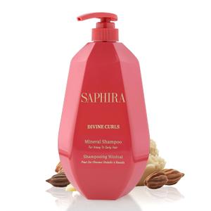 Saphira Dead Sea Minerals Shampoo  Sulfate Free Professional Hair Care  Hydrating & Nourishing Shampoo for All Hair Types (34 Fl Oz (Pack of 1))