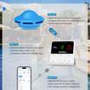 Pool Alarm with Indoor Receiver, 110dB Loud Floating Safety Pool Alarms with App Remote Control for Inground & Above Ground Pools, Blue