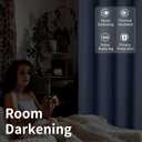 BGment Fashion Sliding Door Curtain 100 X 96 Inches, Wide Thermal Blackout Curtains Room Darkening Room Divider Window Curtain, 1 Panel, Spa Blue, 96 Length X Wide 100