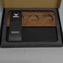 54mm Tamping Mat For Breville Espresso Machine Accessories Walnut & Leather Tamp Station Organizer with Multi-Slot Design for Espresso Tools Tamper, Distributor, Funnel & Puck Screens