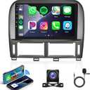 Hodozzy Android Car Radio for Lexus LS430 2001-2006, Wireless Carplay & Android Auto Mirror Link, 32GB 9 Inch Touchscreen GPS Bluetooth WiFi FM RDS HiFi SWC, Backup Camera Audio Receivers Player