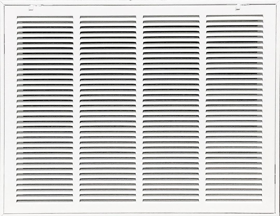 HBW 24"x18" Stamped Face Steel Filter Return Grille Vent Cover White Poweder Coating with Frame Outside Dimension 26.6"x20.6"