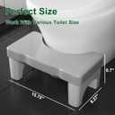 Kzeirm Toilet Potty Stool for Adults, 7" Heavy Duty Plastic Squatting Poop Foot Stool, Bathroom Non-Slip Toilet Assistance Step - Healthy Gifts for Kids Seniors, 2 Pack