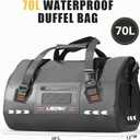 2 x LIBZAKI Large Waterproof Rolltop Duffel Bag-Heavy Duty Motorcycle Dry Bag for Traveling, Camping, Gym,Beach,Kayaking,Quick Release Buckles 70L