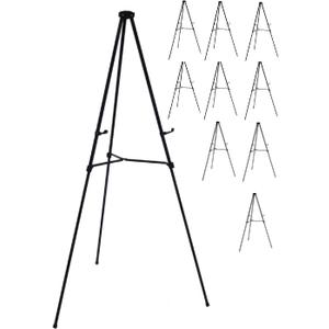 Lightweight Aluminum Telescoping Display Easel, 70 Inches, Black (10)