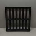 Cast Iron Drain Grate, 12 * 12in Heavy Duty Outdoor Drain Cover, B125 Class Channel Grate, Metal Sewer Grate, Black Square Drainage Grate for Concrete Floor, Yard, Driveway & Garage.