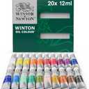 Winsor & Newton Winton Oil Color Paint Set, 20 x 12ml (0.4-oz) Tubes