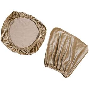 Holibanna Khaki Elastic Chair Covers Removable Office Chair Back Cover Seat Cushion Protector Fit for Home to Install Soft Material Stylish Decoration, first 21x21, second 31x31
