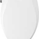 Brondell Bidet Toilet Seat, Non-Electric Swash Ecoseat, Fits Elongated Toilets, White - Dual Temperature, Dual Nozzle System - Bidet with Easy Installation