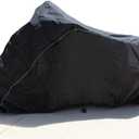 SBU Bike Motorcycle Cover fits up to 108"L 46"W 64"H, TOURING STYLE With Windshield & Saddlebags. Strong UV Protectivve Chopper Bike Tarp. Breathable and Portable Vehicle Protection