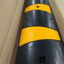 Rubber Speed Bump 6 Feet Rubber Driveway Modular Heavy Duty Speed 72.4 x 12 x 2.4 Inch Cable Protector Ramp for Garage Gravel Roads Asphalt Concrete, 6Ft-Speed Bump (2 pack 6ft speed hump)