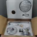 42" Ceiling Fan with Light, Modern Low Profile Ceiling Fan with Light, DC Reversible Motor, Smart APP & Remote Control, Whisper Quiet, Dimmable LED for Bedroom/Living Room (Chrome)