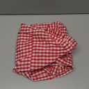 Astylish Womens Plaid Ruffle V Neck Button Down Blouse Casual Long Sleeve Gingham Trendy Tops Work Checkered Shirt (Medium)