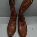 DREAM PAIRS Cowboy Boots for Women Cowgirl Western Boots Fashion Embroidery Stitched Chunky Heel Mid Calf Boots (10, Brown-pu)