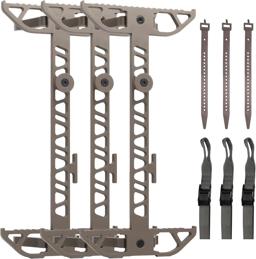19.6" Climbing Sticks for Hunting, Non-Slip & 6061 Aluminum Steps, 3 Pack