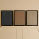 Ronasip Set of 3 Simple Line Print, Minimalist Wall Art, Contemporary Home Decor Modern Wall Art Modern Neutral Abstract Printable Wall Art (Black, 12x16 inch, Framed)