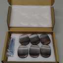 Oil Rubbed Bronze zinc Alloy Solid Cabinet Knobs,Single Hole Drawer Square knob Handles for Cabinets and Dresser Drawers Rustic 6 Pack 877