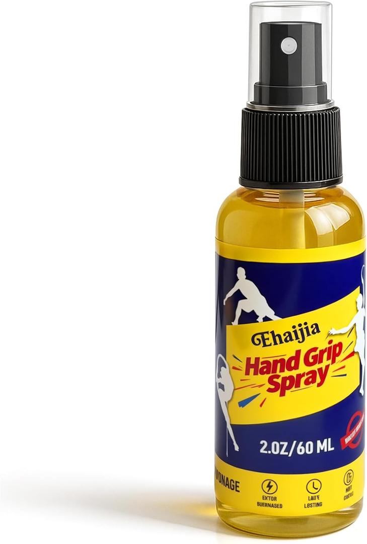 Sports Hand Grip Spray, 2 Oz Sweat Resistant Grip Spray, Enhance Control and Maximize Grip, Easy to Use & Quick-Drying, Fit for Pole Dancing, Tennis, Baseball, Football, Basketball, Golf, etc