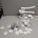 Button Maker Machine 58mm, Easy DIY Pin Maker Machine, No Setup Button Maker for Kids Crafts, Parties, School Projects & Beginners (white)