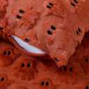 Halloween Decorations Pillow Covers 18x18 inch Set of 2 Rust Ghost Throw Pillow Cases Soft Plush Faux Fur Wool Decorative Cushion Case for Sofa Couch Bed Chair Living Room Home Decor