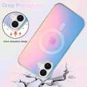 ZIYE Iridescent Case Compatible with iPhone 16 Magnetic Cute Fluorescent Laser Design Compatible with Magsafe Scratch-Resistant Shockproof Protective Phone Cover for Women Girls Men