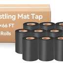 10-Pack Black Heavy Duty Wrestling Mat Tape - 4" x 66' Roll, Strong Adhesive, Removable No Residue, for Wrestling Mats, MMA, Gym Floors, Gymnastics & Yoga Mats