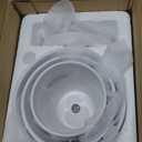 Ceramic Plant Pots,4+5+6 Inch Pots for Indoor Plants,Planters with Drainage Holes and Ceramic Tray, Indoor Flower Pots Gardening Home Desktop Office Windowsill Decoration Gift, Set of 3 (White)