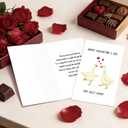 3 x Supoeguk Romantic Goose Valentine's Day Card for Wife Husband, Cute Valentines Card for Boyfriend Girlfriend, Happy Valentine's Day You Silly Goose