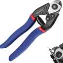 WORKPRO Cable Cutter, 7-1/2 Inch Heavy Duty Wire Rope Cutter, Chrome Vanadium Steel Jaw, For Hard Wire Ropes, Steel Wires And Aircraft Cables