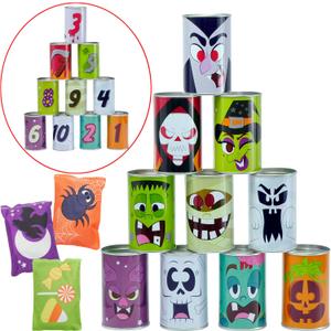 JOYIN 13 Pcs Halloween Carnival Can Bean Bag Toss Games for Kids & Adults Trick or Treat Decoration, Home Decor Party Favors Supplies, Homeschooling Backyard Game