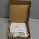 Bawmwim 8 Outlet Power Strip 6 USB Ports 10FT Flat Plug White
