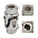RABROPAR 3/4" 36 Spline X 3/4" DD Steering Shaft U Joint Single Chrome Universal Joint Coupling, 3-1/4" Overall Length