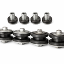 Automotive Rubber Bushing Mount Kit with Bolts – Set of 8 Heavy-Duty Rubber Isolator Bushings and Metal Sleeves – Vibration Dampening Replacement Hardware for Suspension or Equipment Mounting