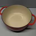 Lodge Essential Enamel Cast Iron Dutch Oven with Lid - Oven-Safe Enamel Cookware up to 500 F - Heat-Retaining Braising & Roasting Pot - Non-Toxic Cookware - 7.5 Quart, Island Spice Red