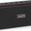 Monster Shock Plus Bluetooth Speaker, Portable Speaker with 30W Loud Stereo Sound, Bluetooth 6.0, TWS Pairing, 15H Playtime, Support AUX/TF Card, IPX6 Waterproof Wireless Speakers for Outdoor, Home